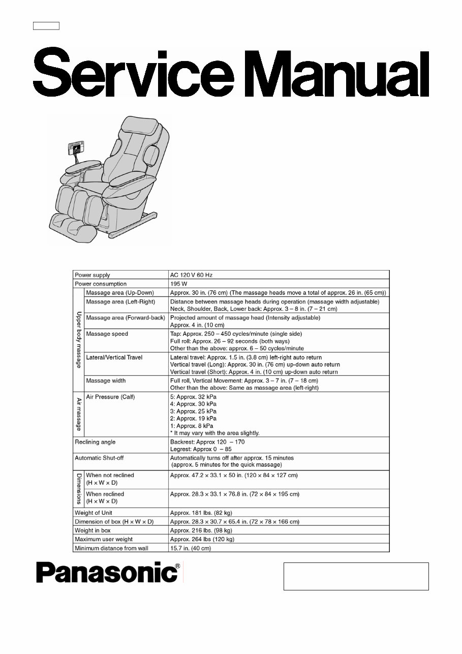 Panasonic EP30007 Service Manual & Repair Guide preview img 1