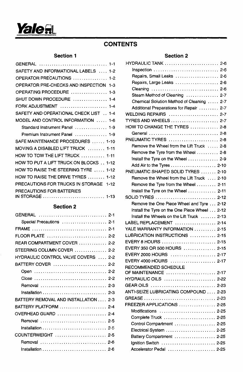 YALE (D807) ERP/C 1.6-1.8-2.0 ATF Lift Truck Service Repair Manual preview img 5