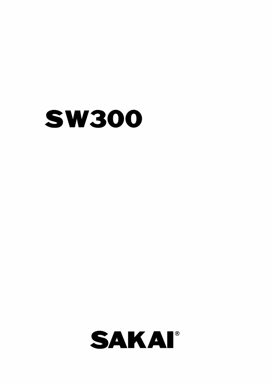 Sakai SW300-1,SW320-1,SW330-1 shop manual preview img 1