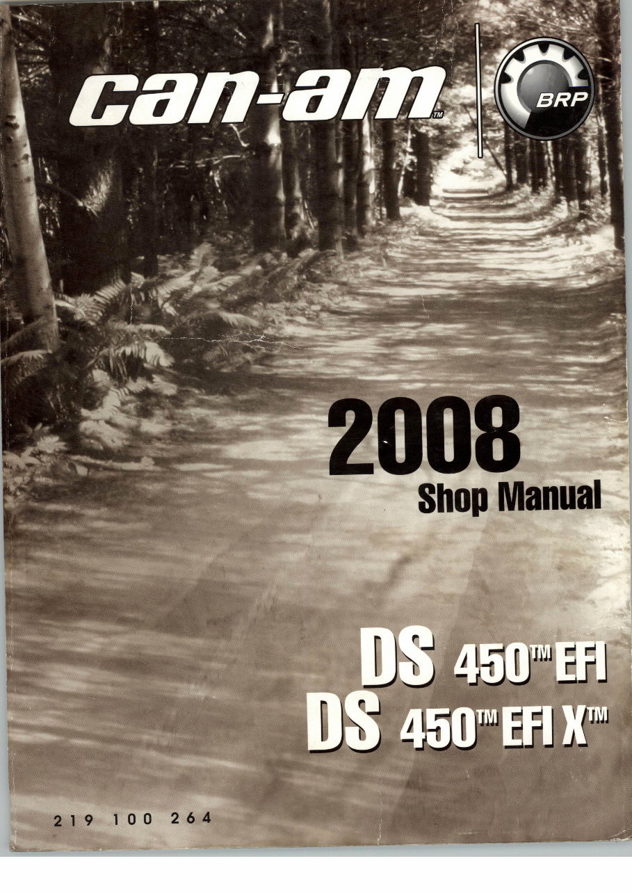 Can-Am DS 450 EFI X 2005-2008 Workshop Manual preview img 1