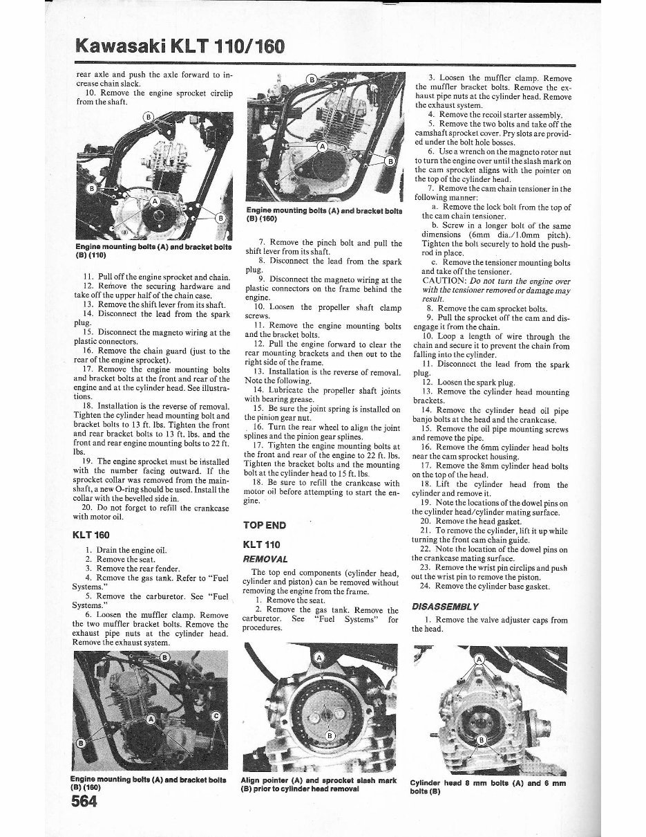 1984-1986 KLT110 KLT160 KLT 110 160 Service & Repair Manual preview img 10