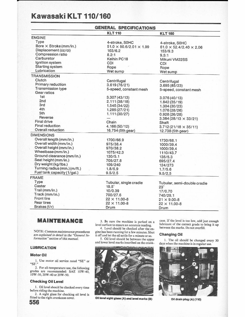 1984-1986 KLT110 KLT160 KLT 110 160 Service & Repair Manual preview img 2