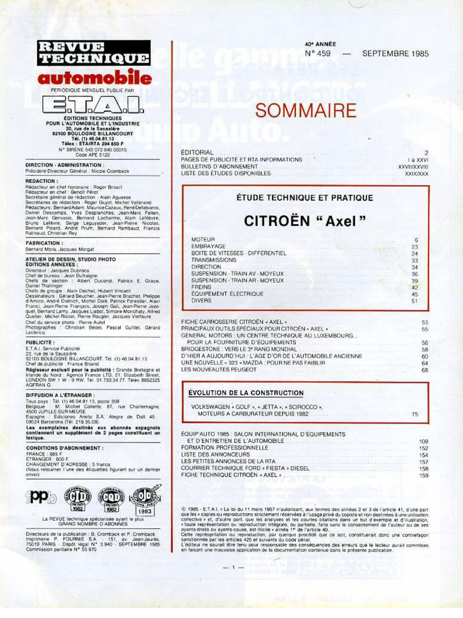 1978-1988 Citroen Axel Service & Repair Manual preview img 2