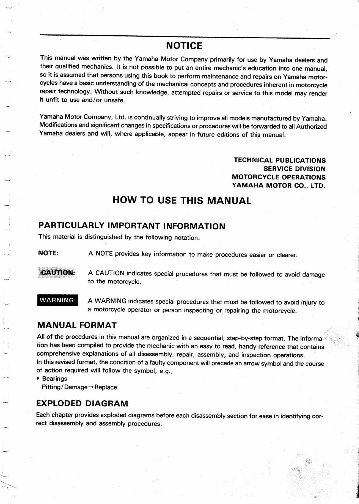 1987-1996 Yamaha TZR250 TZR 250 Service & Repair Manual preview img 3