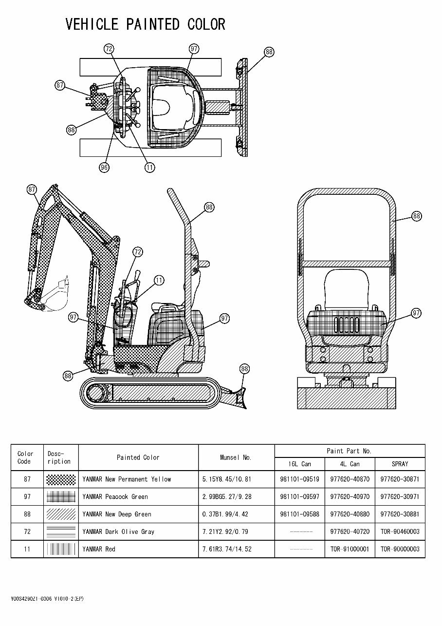Yanmar Vio10-2 Crawler back-hoe Parts Catalogue preview img 2