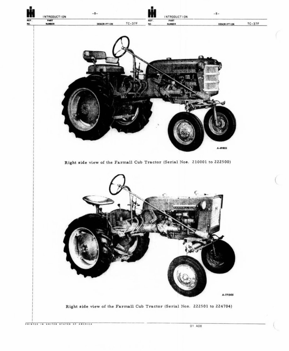 International Farmall Cub & Cub Lo-Boy Tractor Illustrated Parts Catalog TC37F - IMPROVED - preview img 10