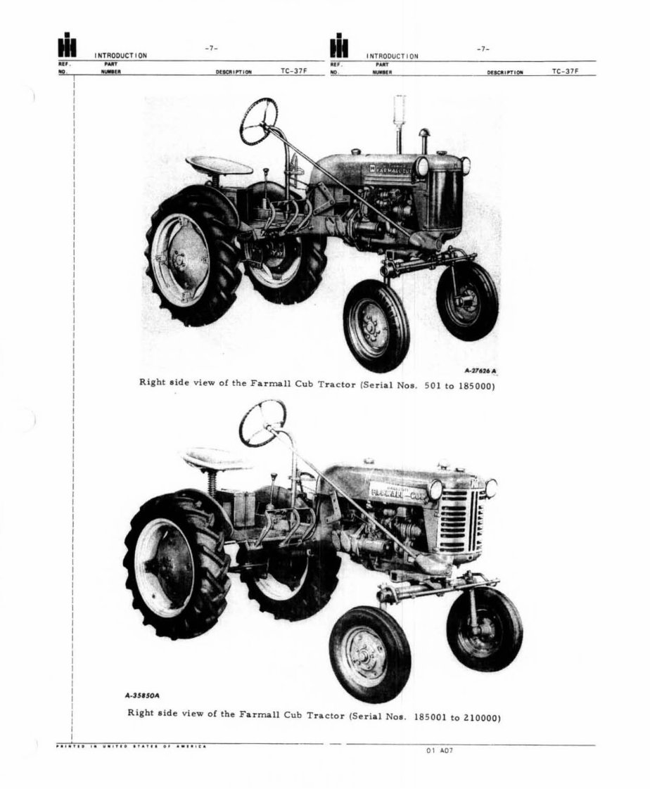 International Farmall Cub & Cub Lo-Boy Tractor Illustrated Parts Catalog TC37F - IMPROVED - preview img 9