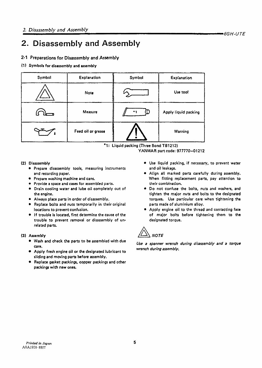 Yanmar Marine Diesel Engine 6GH-UTE Service Repair Manual preview img 7
