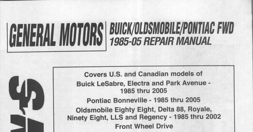1985-2005 Park Avenue Service & Repair Manual preview img 1