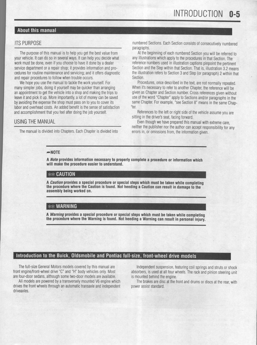 1985-2005 Park Avenue Service & Repair Manual preview img 5