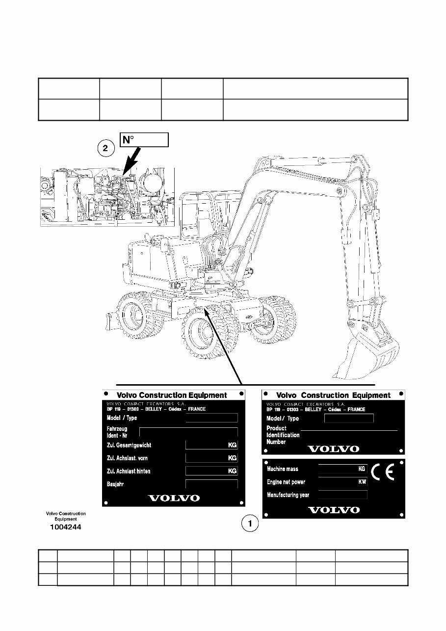 Volvo EW70 VV Compact Excavator Service Parts Catalogue Manual INSTANT SN: 10151 and up preview img 2
