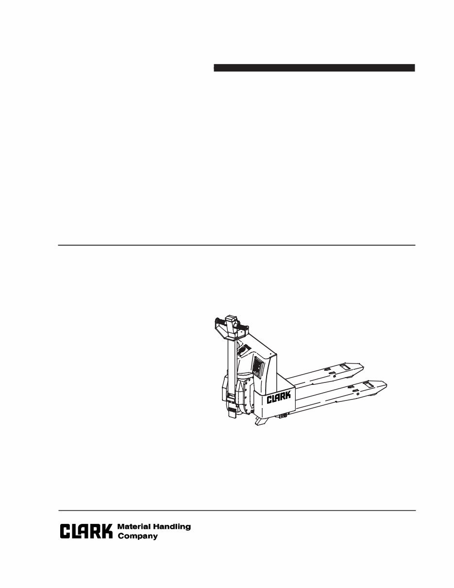 Clark WP45 Forklift Service Repair Workshop Manual preview img 1
