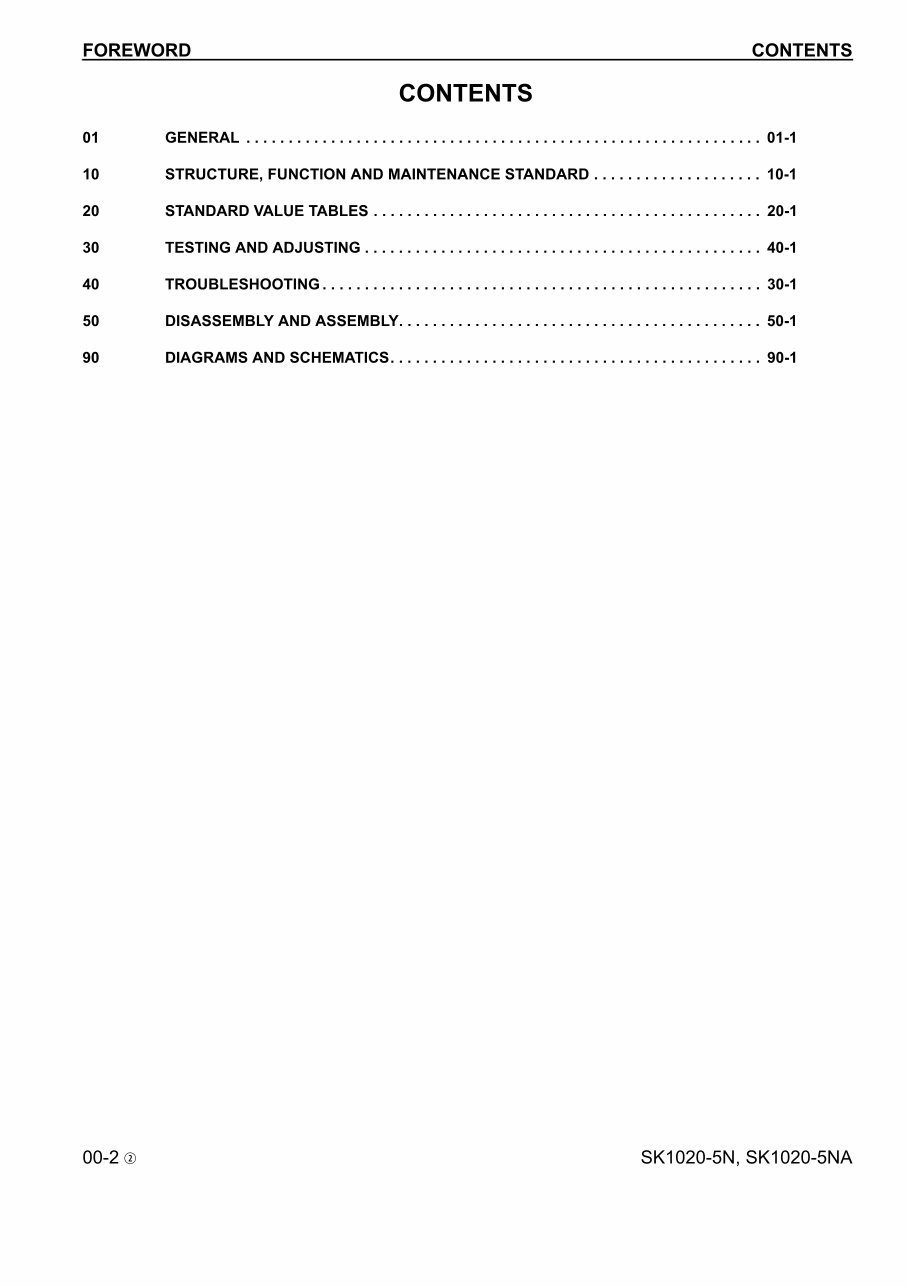 KOMATSU SK1020-5N, SK1020-5NA Skid Steer Loader Service Repair Manual + Operation & Maintenance Manual preview img 2