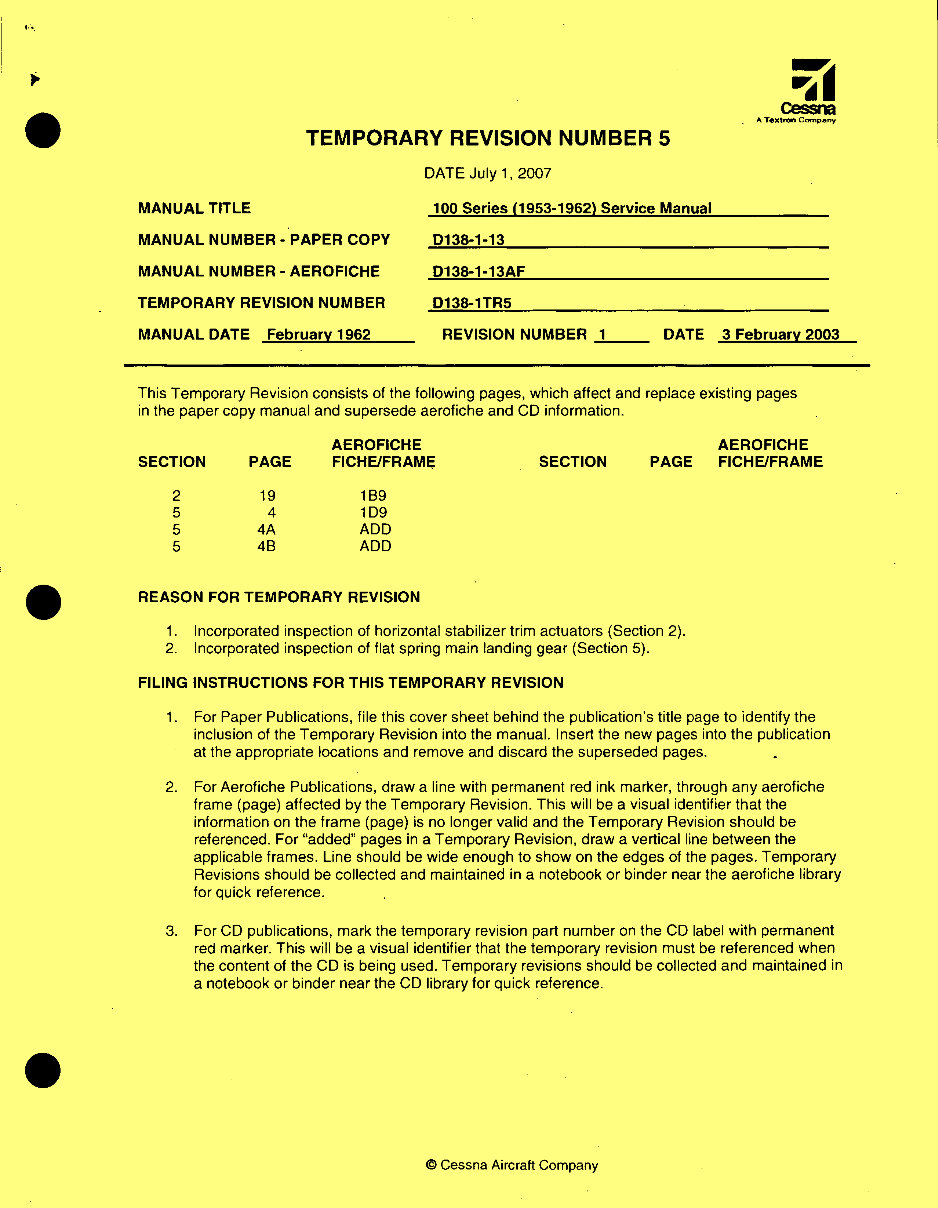 1956-1962 Cessna 100 Series (150/172/177/180/182/185) OEM Service & Repair Manual preview img 3