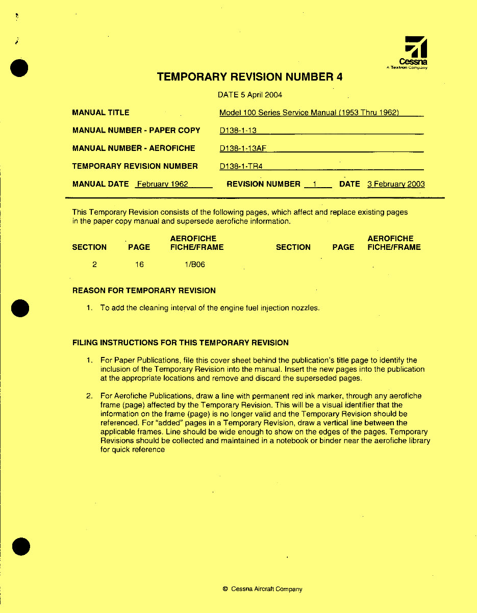 1956-1962 Cessna 100 Series (150/172/177/180/182/185) OEM Service & Repair Manual preview img 4