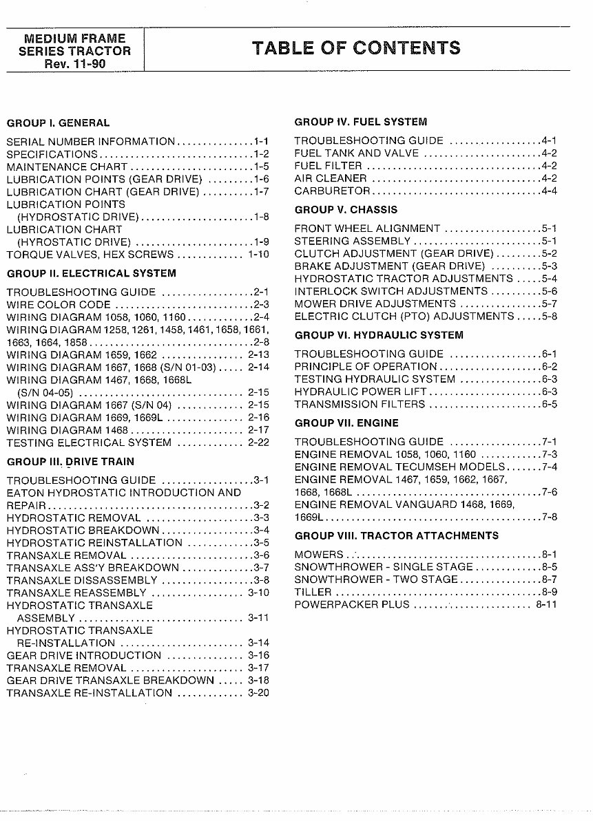 Bolens XL tractor service repair manual preview img 3