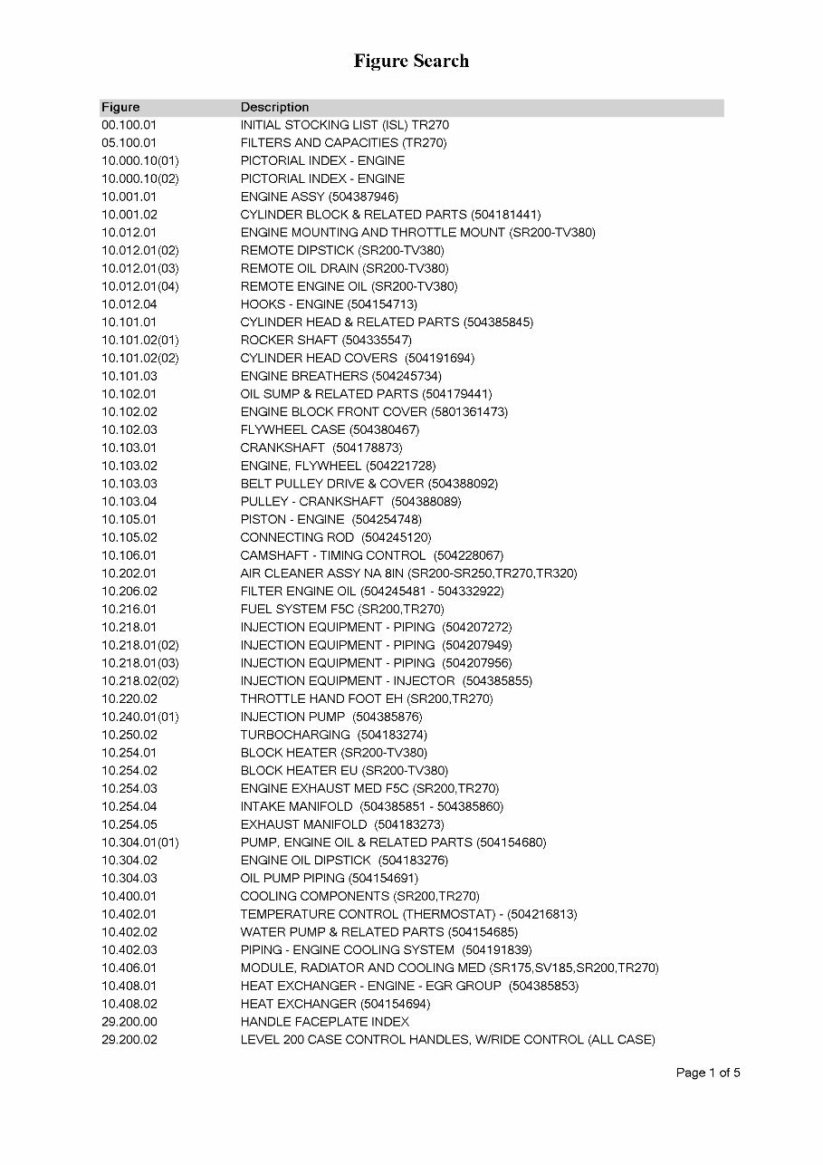 Case TR270 Parts Catalog preview img 2