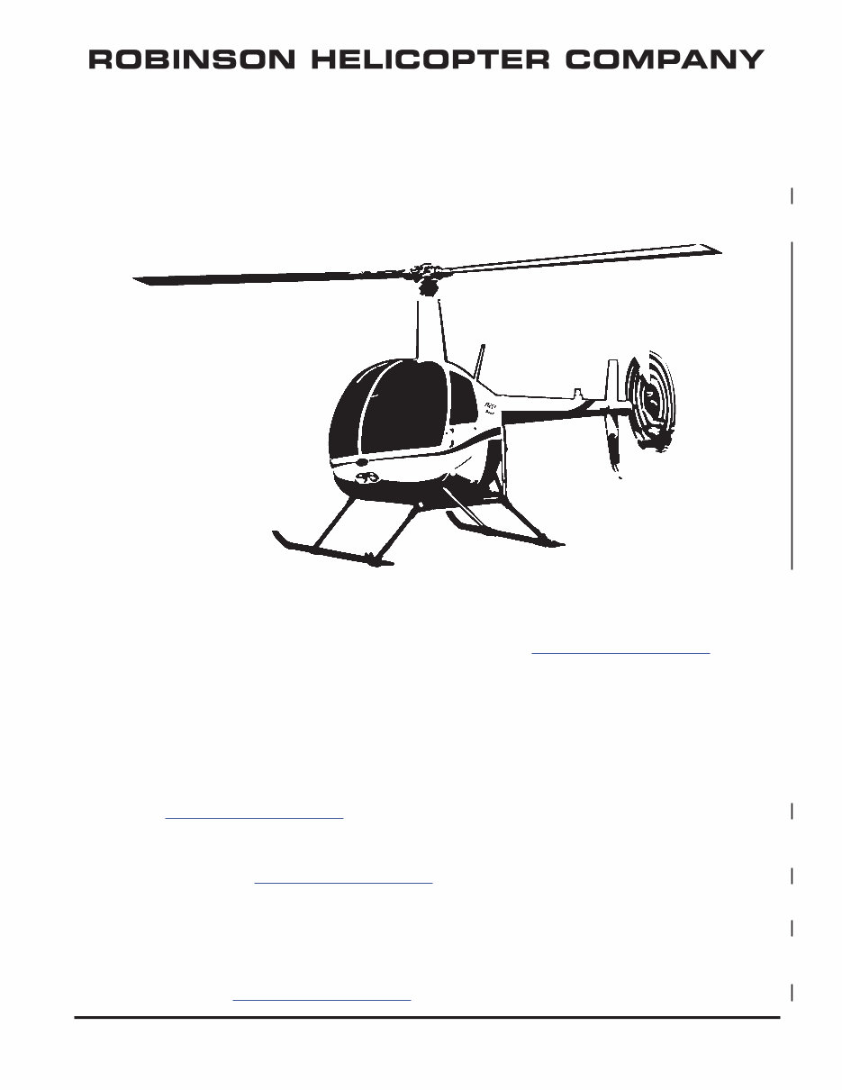 TRUE ROBINSON HELICOPTER R22 Maintenance Manual preview img 1