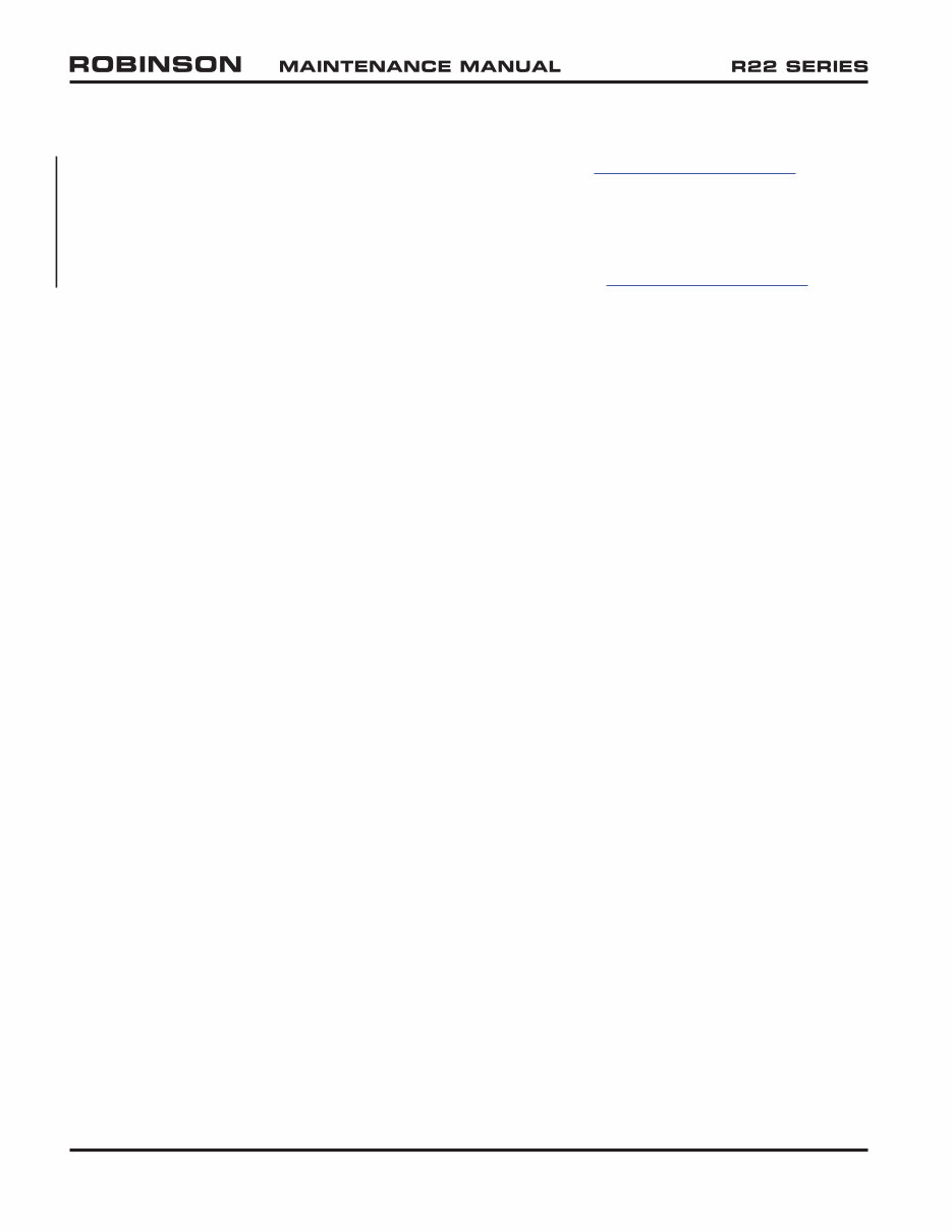 TRUE ROBINSON HELICOPTER R22 Maintenance Manual preview img 2