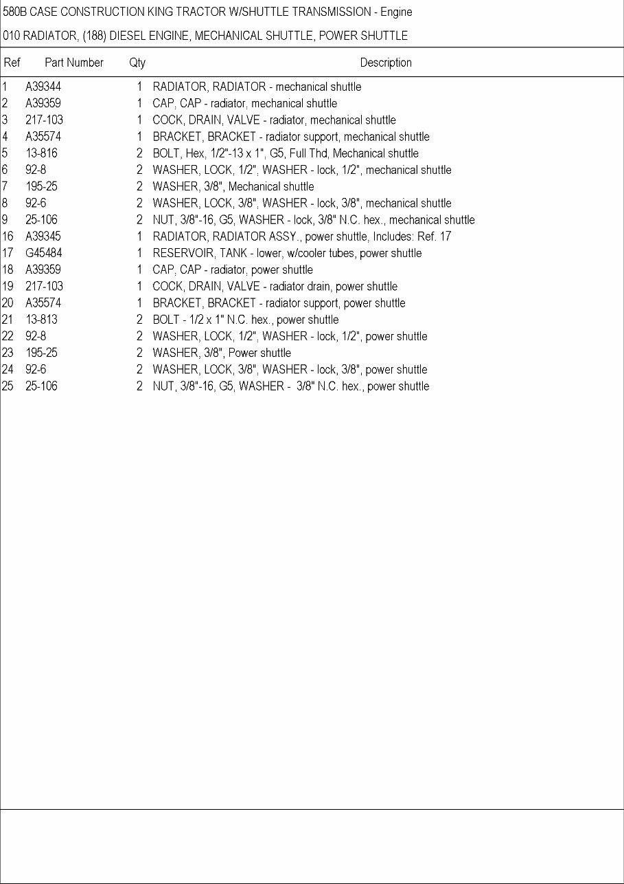 CASE 580B CK Wheel Tractor Parts Catalog Manual preview img 7