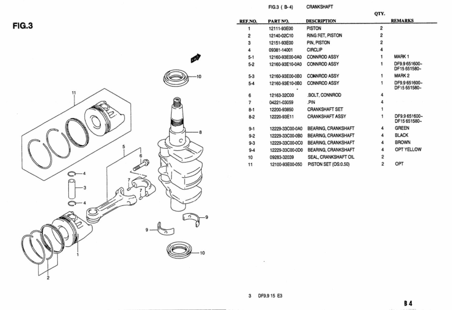 96-01 SUZUKI4 Stroke OUTBOARDS 9.9 &15HP MASTER Parts Manual preview img 5
