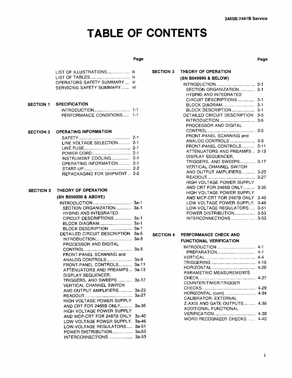 Tektronix 2465B 2467B Service Manual preview img 5