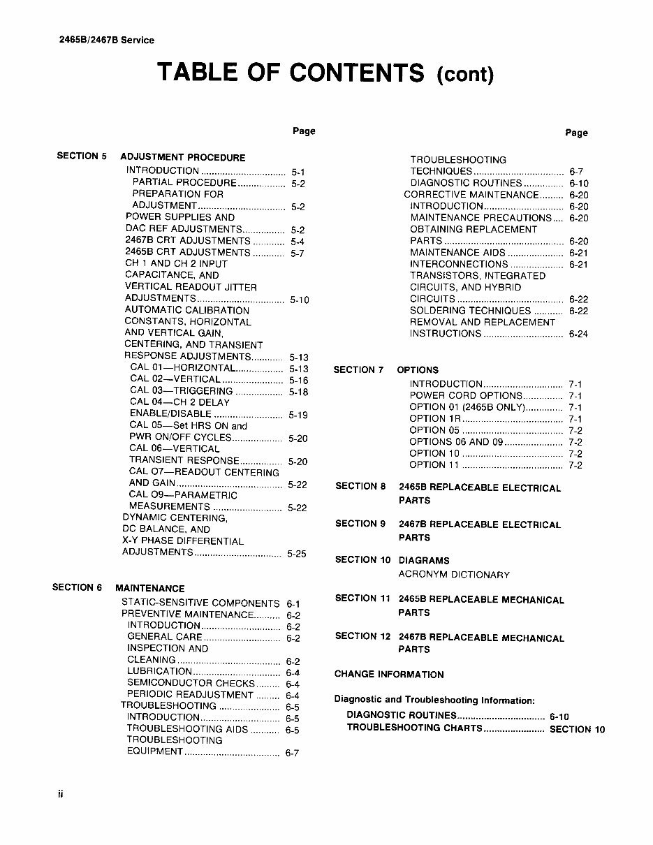 Tektronix 2465B 2467B Service Manual preview img 6