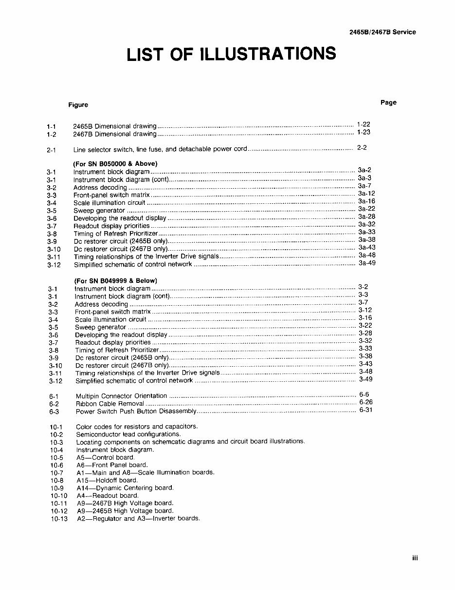 Tektronix 2465B 2467B Service Manual preview img 7