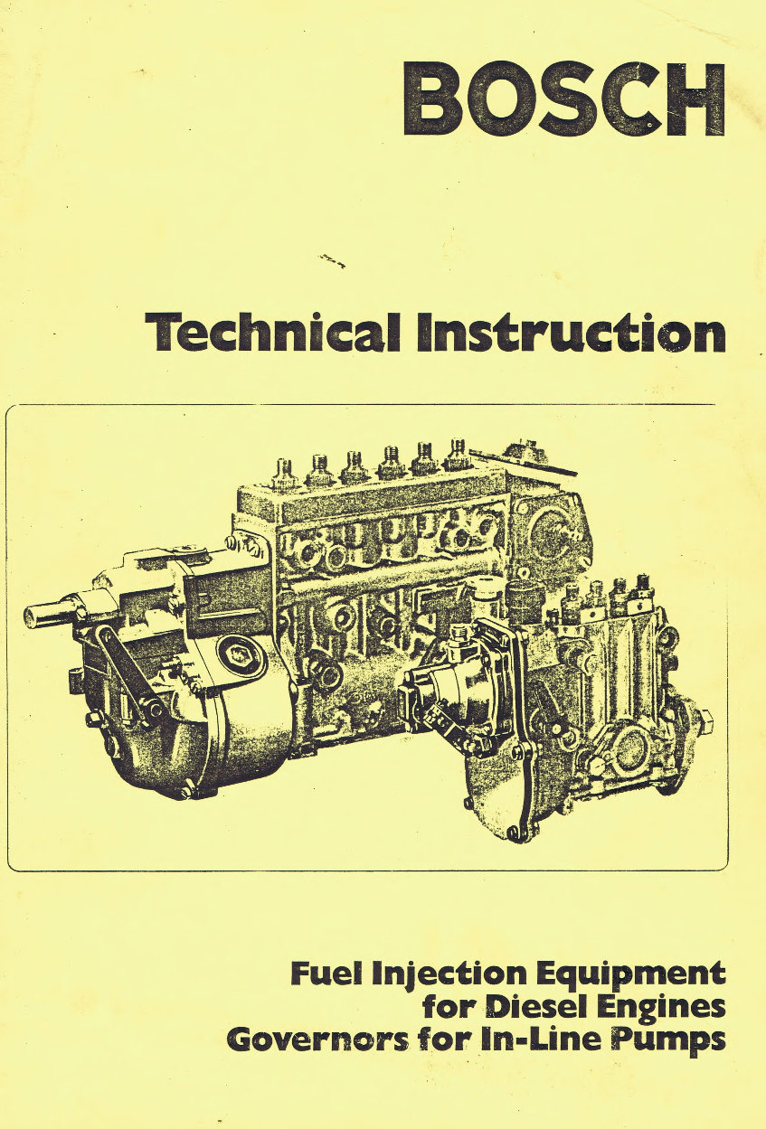 Bosch Technical instructions In Line pumps Injection Govern preview img 1