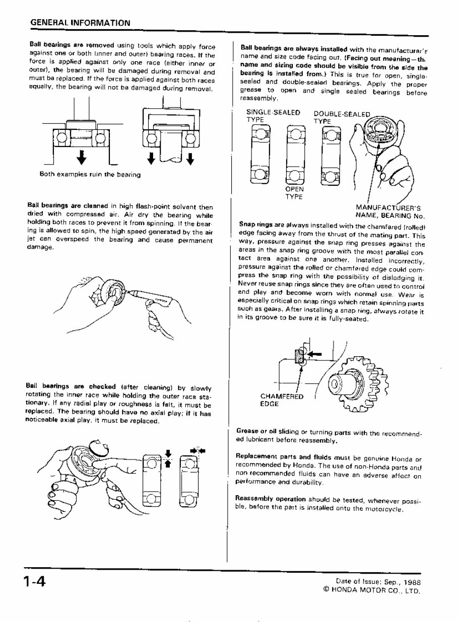 1988-1990 Honda Motorcycles Common Service Manual preview img 7