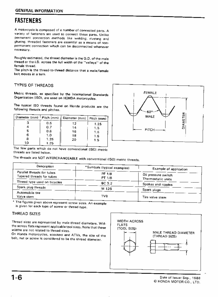 1988-1990 Honda Motorcycles Common Service Manual preview img 9