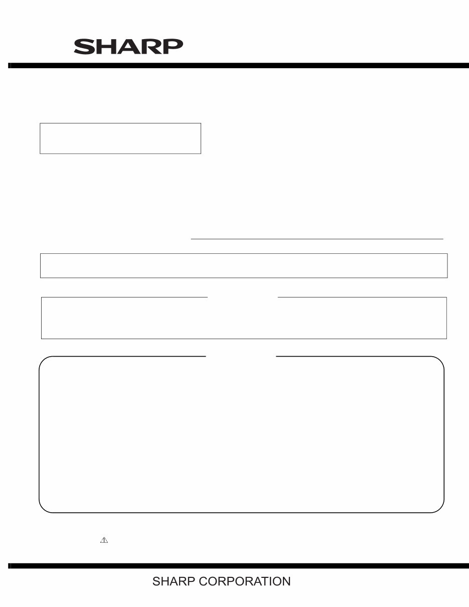 Sharp LC-70LE735U LC-60LE630U LCD TV Service Manual preview img 1