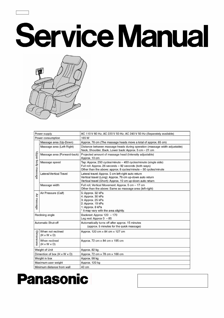 Panasonic EP30002 Service Manual & Repair Guide preview img 1
