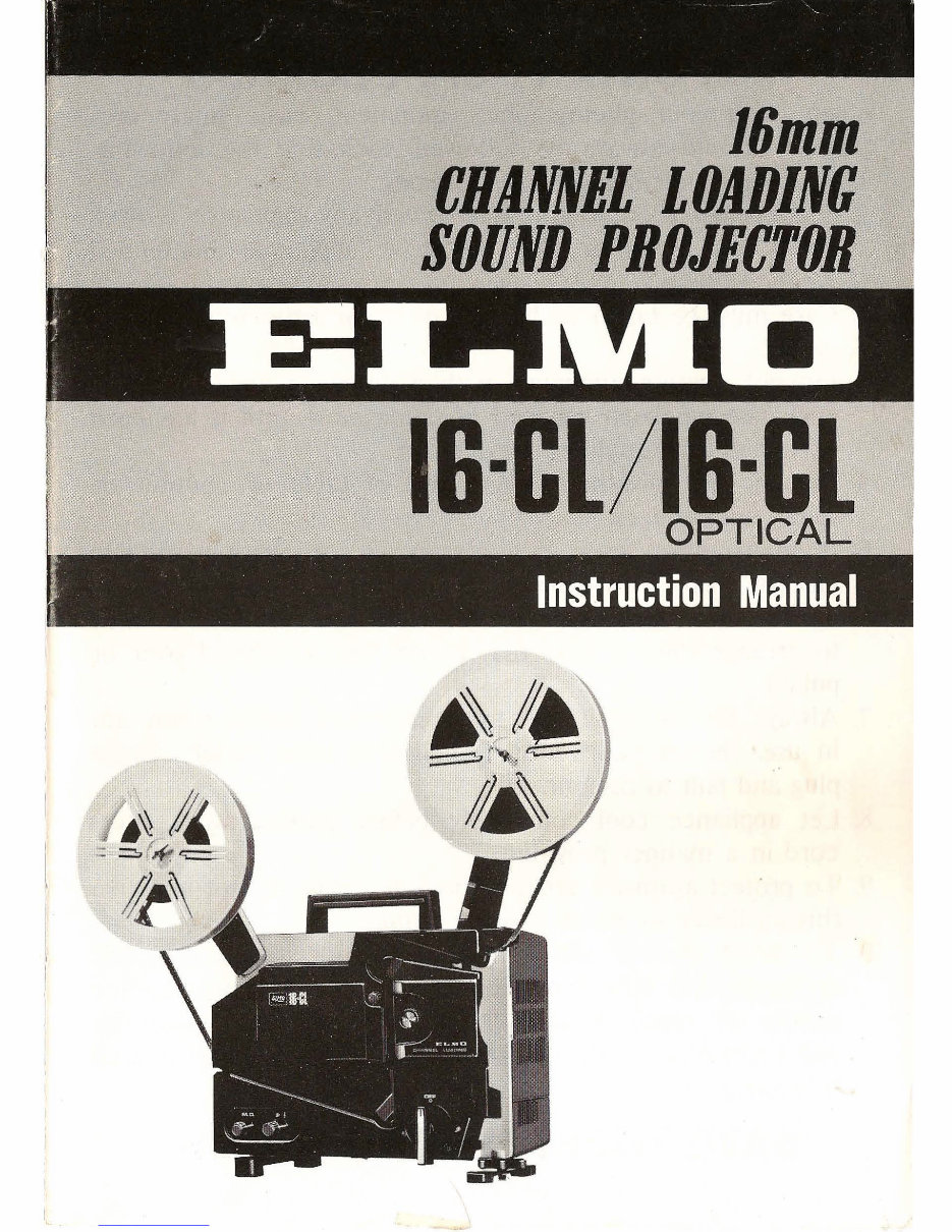 ELMO 16 CL 16MM PROJECTOR Manual preview img 1