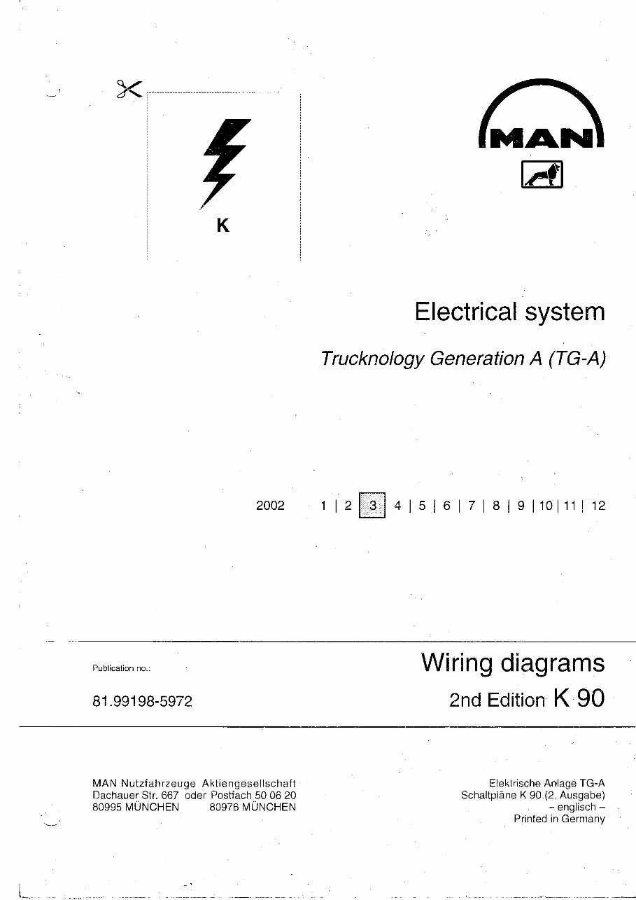 MAN TGA Wiring Electrical System Manual preview img 1