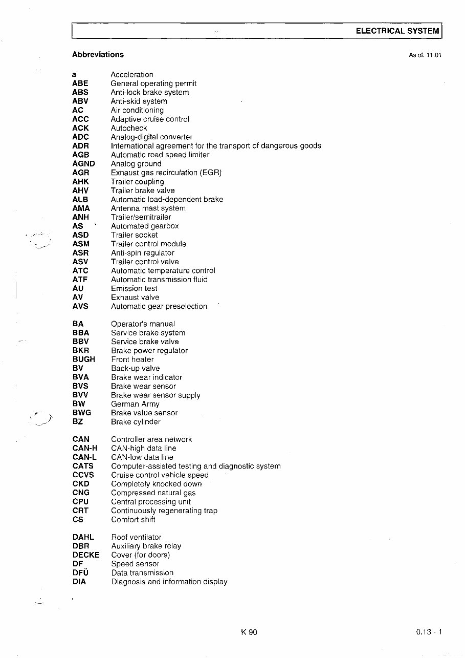 MAN TGA Wiring Electrical System Manual preview img 6