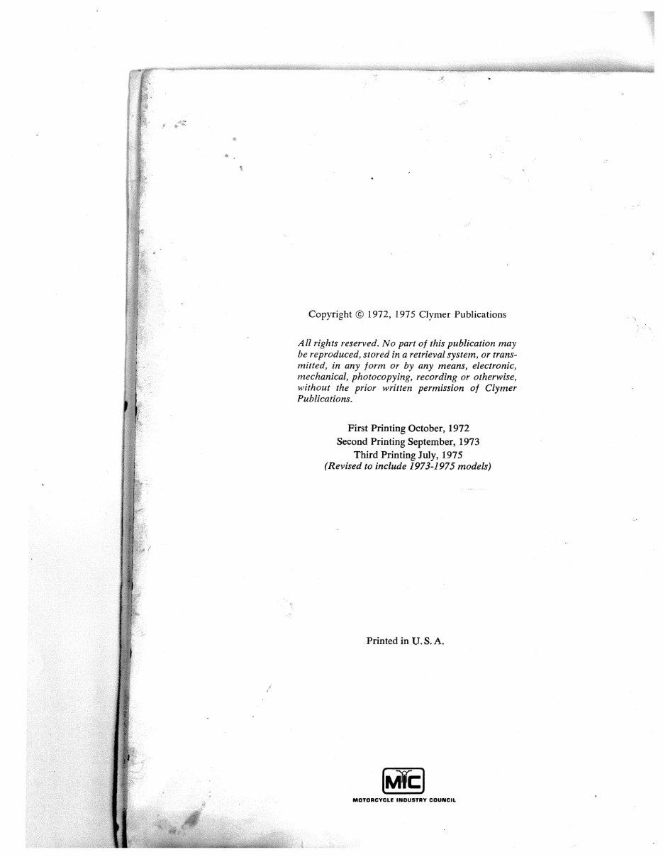 Hodaka 90 125 Service Manual 1964-1975 preview img 3