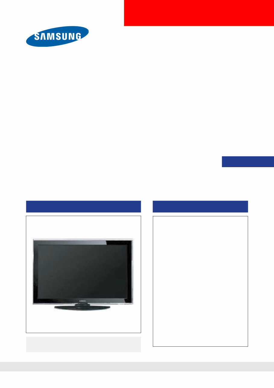 Samsung LN52A650A1F LN46A650A1F LCD-TV Service Manual preview img 1