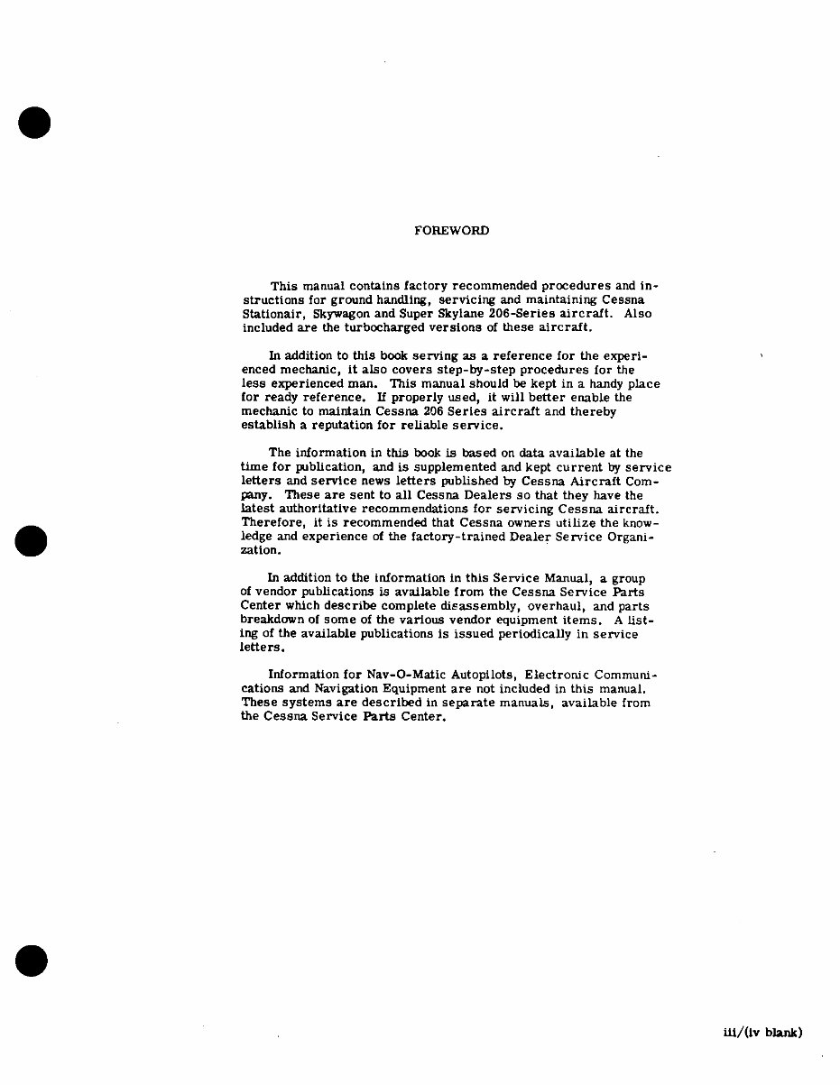 1969-1976 Cessna 206 Skywagon Staionair Super Skylane Service & Repair Manual preview img 10