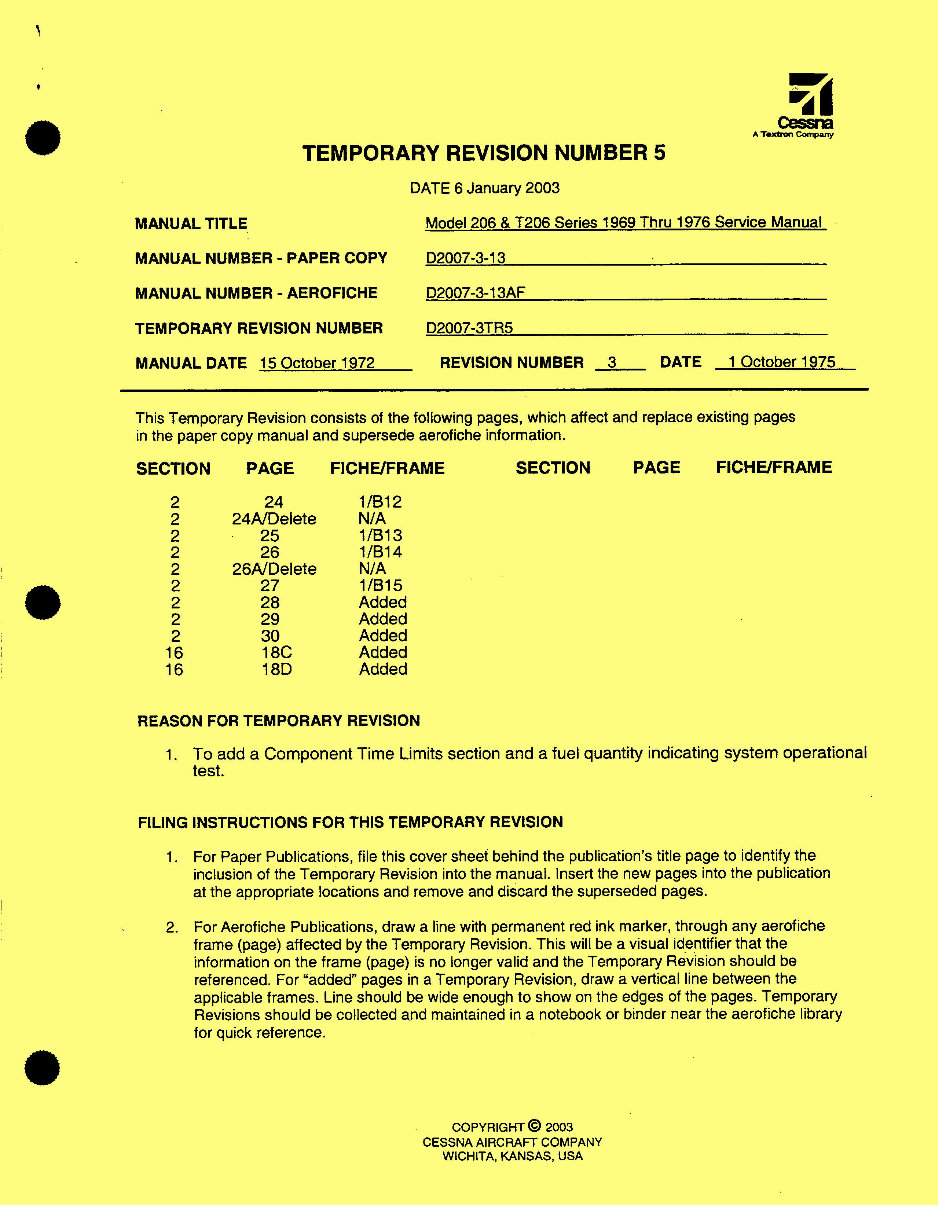 1969-1976 Cessna 206 Skywagon Staionair Super Skylane Service & Repair Manual preview img 4