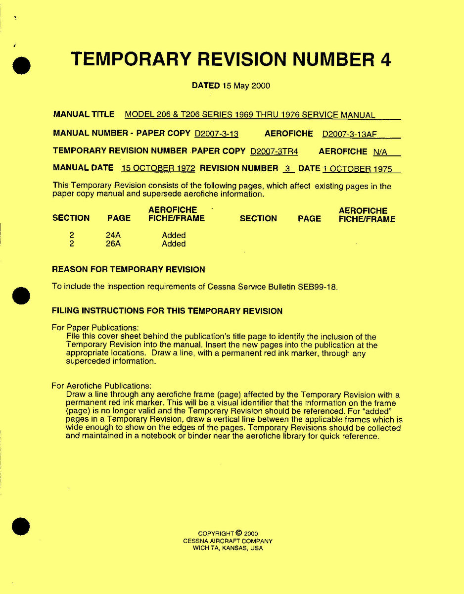 1969-1976 Cessna 206 Skywagon Staionair Super Skylane Service & Repair Manual preview img 5