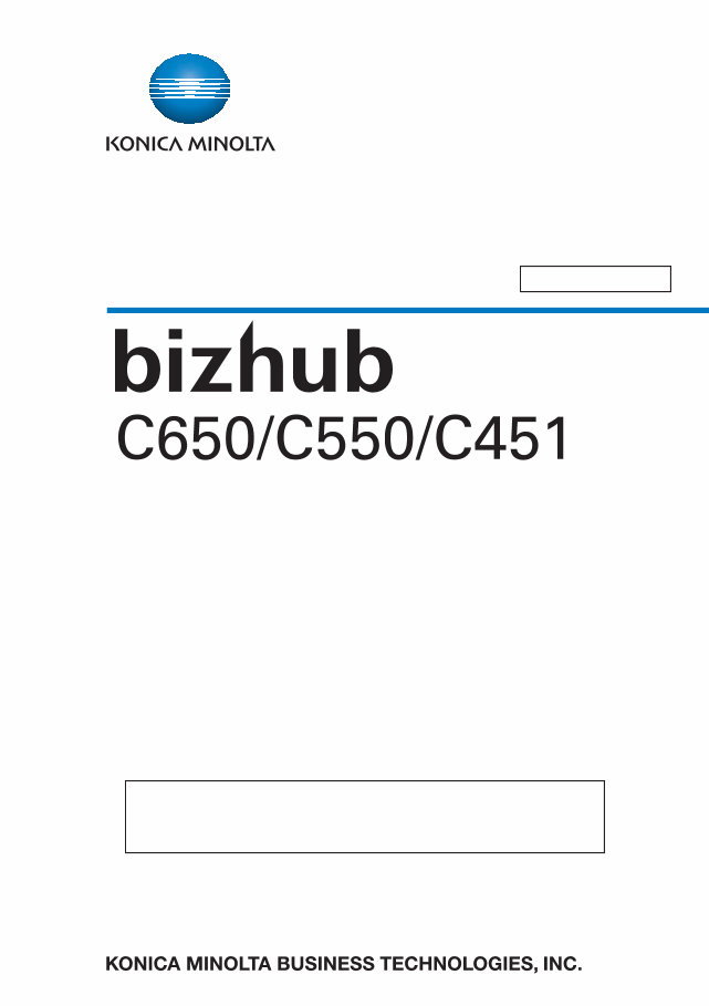 bizhub C650/C550/C451 Field Service preview img 1