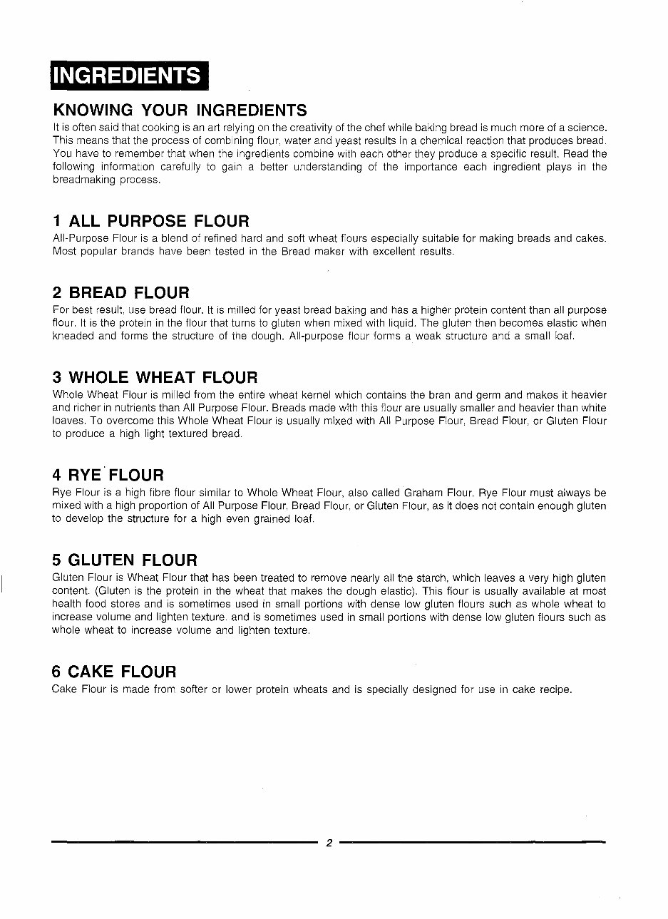 Magic Chef Breadmaker Parts Model ES1850 Type 635 Instruction Manual Recipes ES 1850 preview img 6