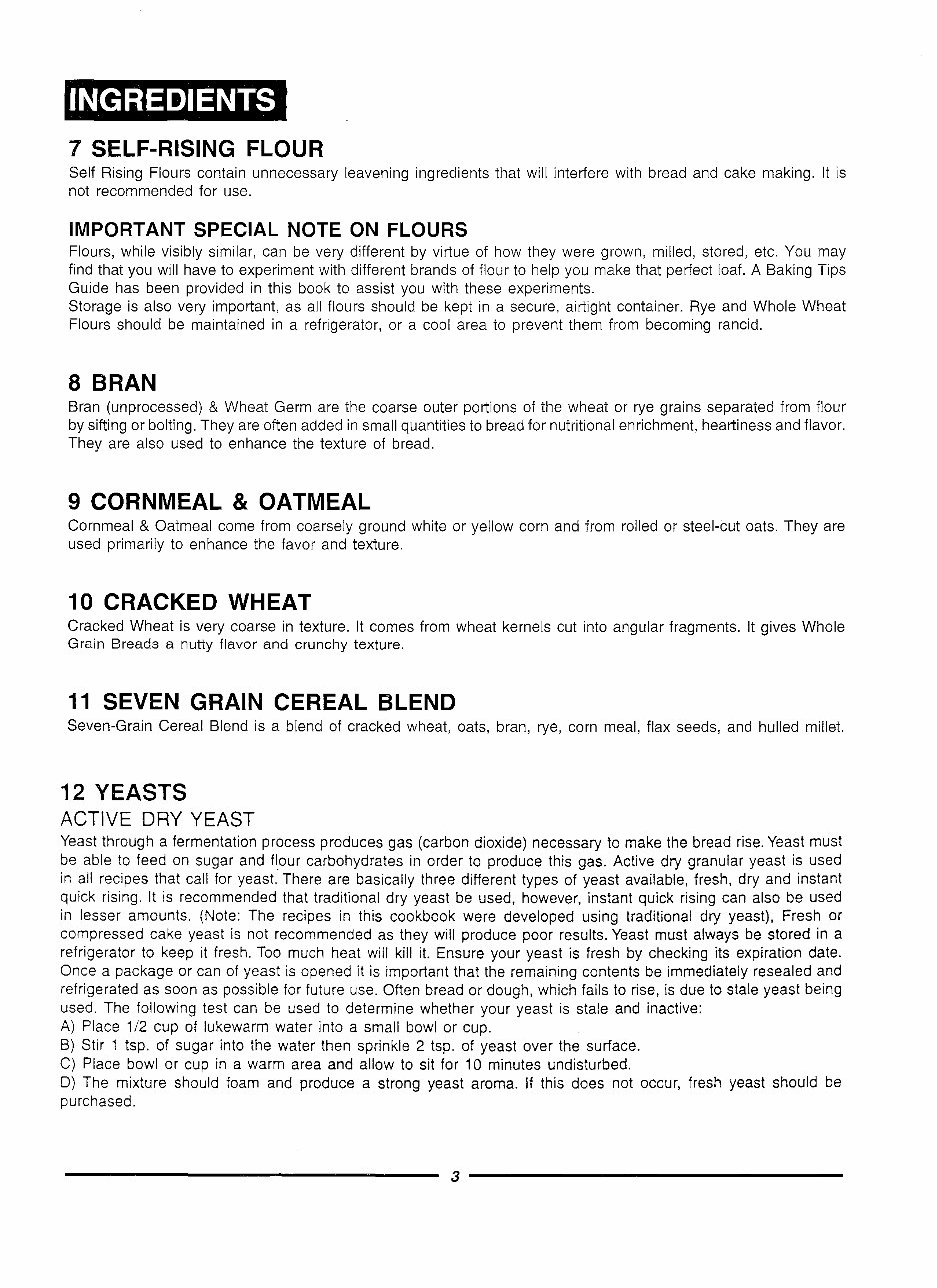 Magic Chef Breadmaker Parts Model ES1850 Type 635 Instruction Manual Recipes ES 1850 preview img 7