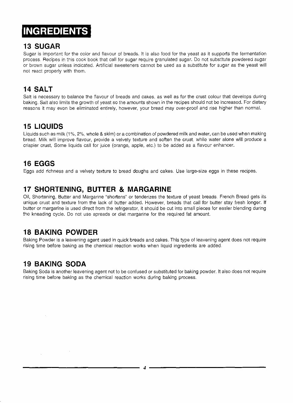 Magic Chef Breadmaker Parts Model ES1850 Type 635 Instruction Manual Recipes ES 1850 preview img 8