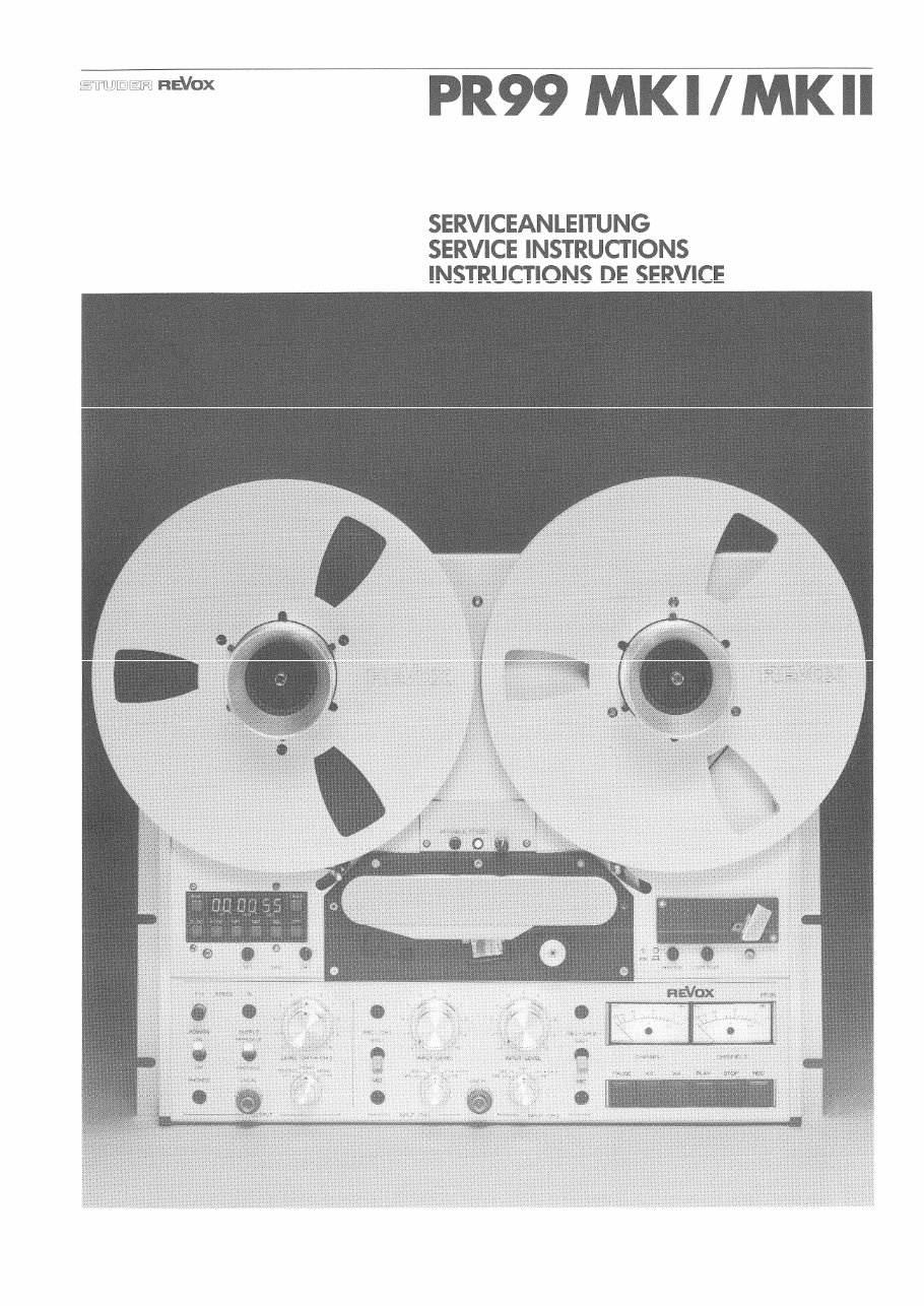 Studer Revox PR99 MkI MkII Service manual book dow | Download Manual