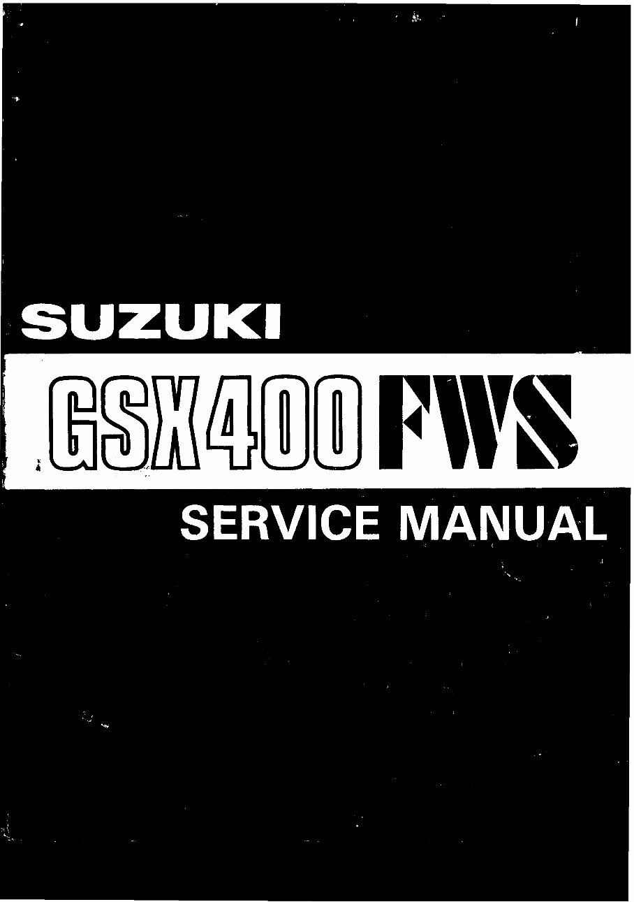 1983-1985 Suzuki GSX400 FW FWS Service & Repair Manual preview img 1