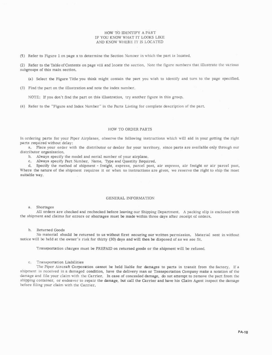 Piper PA-18 AIRCRAFT SUPER CUB Illustrated Parts Catalog Manual - preview img 4