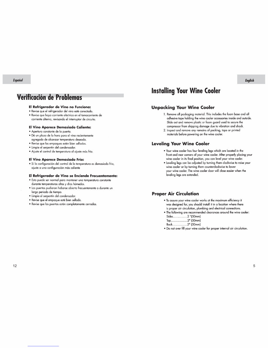 OWNER Manual Haier BC112G Wine Cooler preview img 7