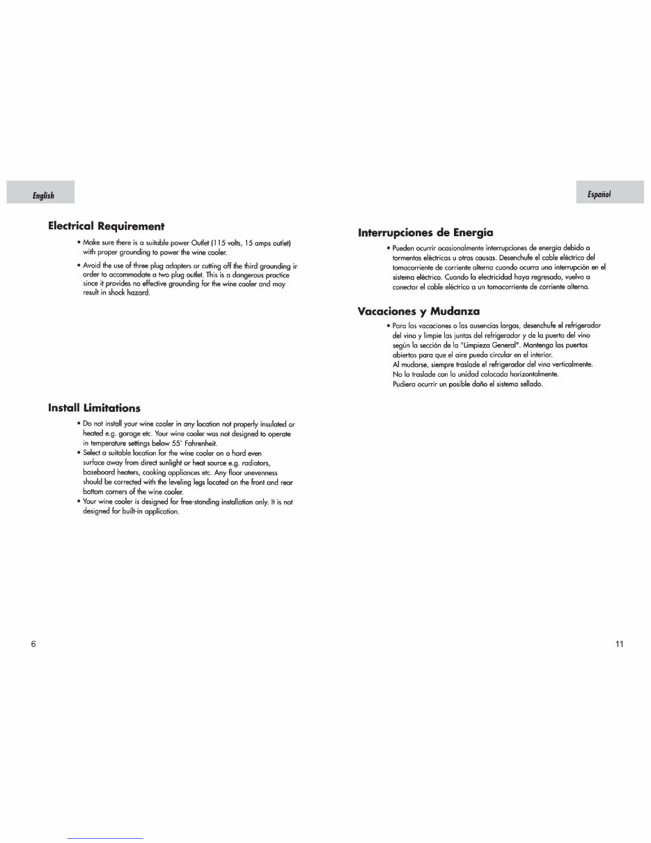 OWNER Manual Haier BC112G Wine Cooler preview img 8